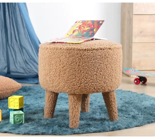 Sgabello PIXI Ø 38 cm, marrone