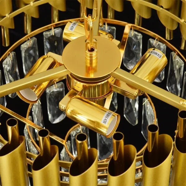 Brilagi - Lampadario a catena ECLIPSE 5xE14/10W/230V Ø 38 cm oro