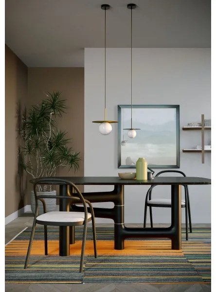 Redo 01-2727 - Lampadario a sospensione con filo PLATO 1xG9/10W/230V diametro 20 cm oro