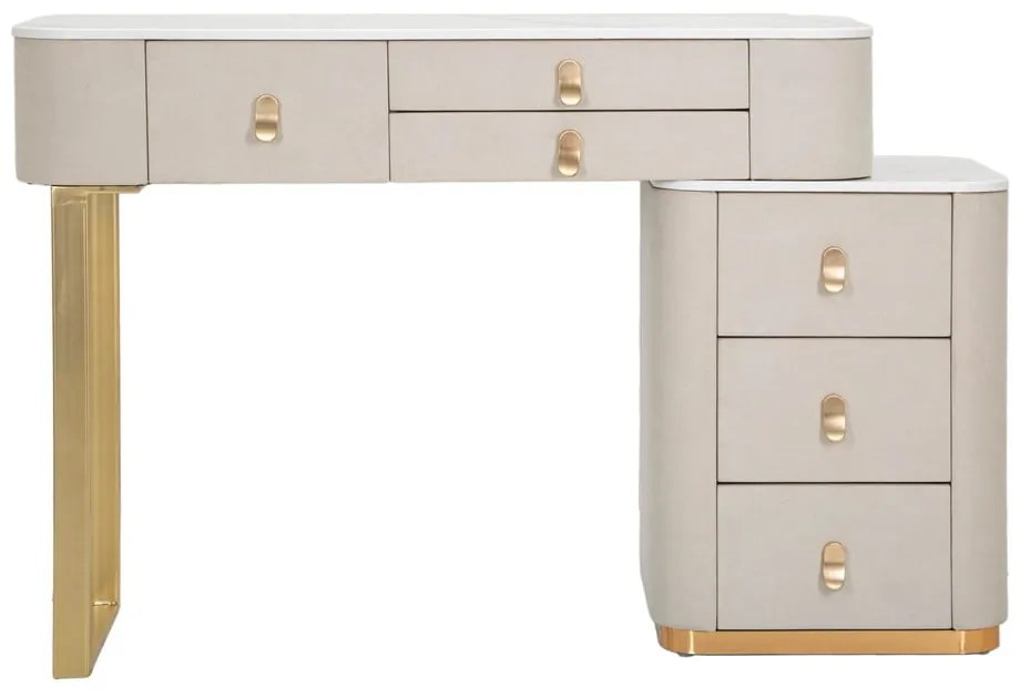 Consolle in beige-oro 40x120 cm Beauty - Mauro Ferretti