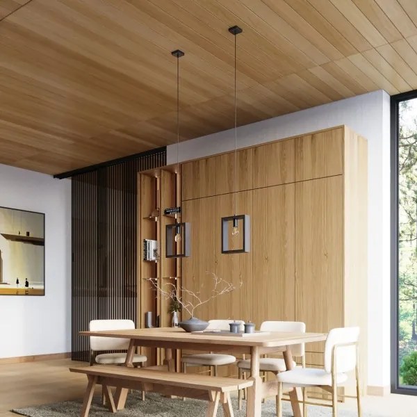 Sollux SL.1311 - Lampadario a sospensione con filo ARIES 1xE27/15W/230V faggio/wenge