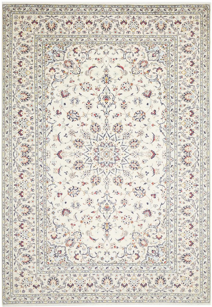 Kashan Tappeto 210x280 Blu (Iran) Annodato A Mano