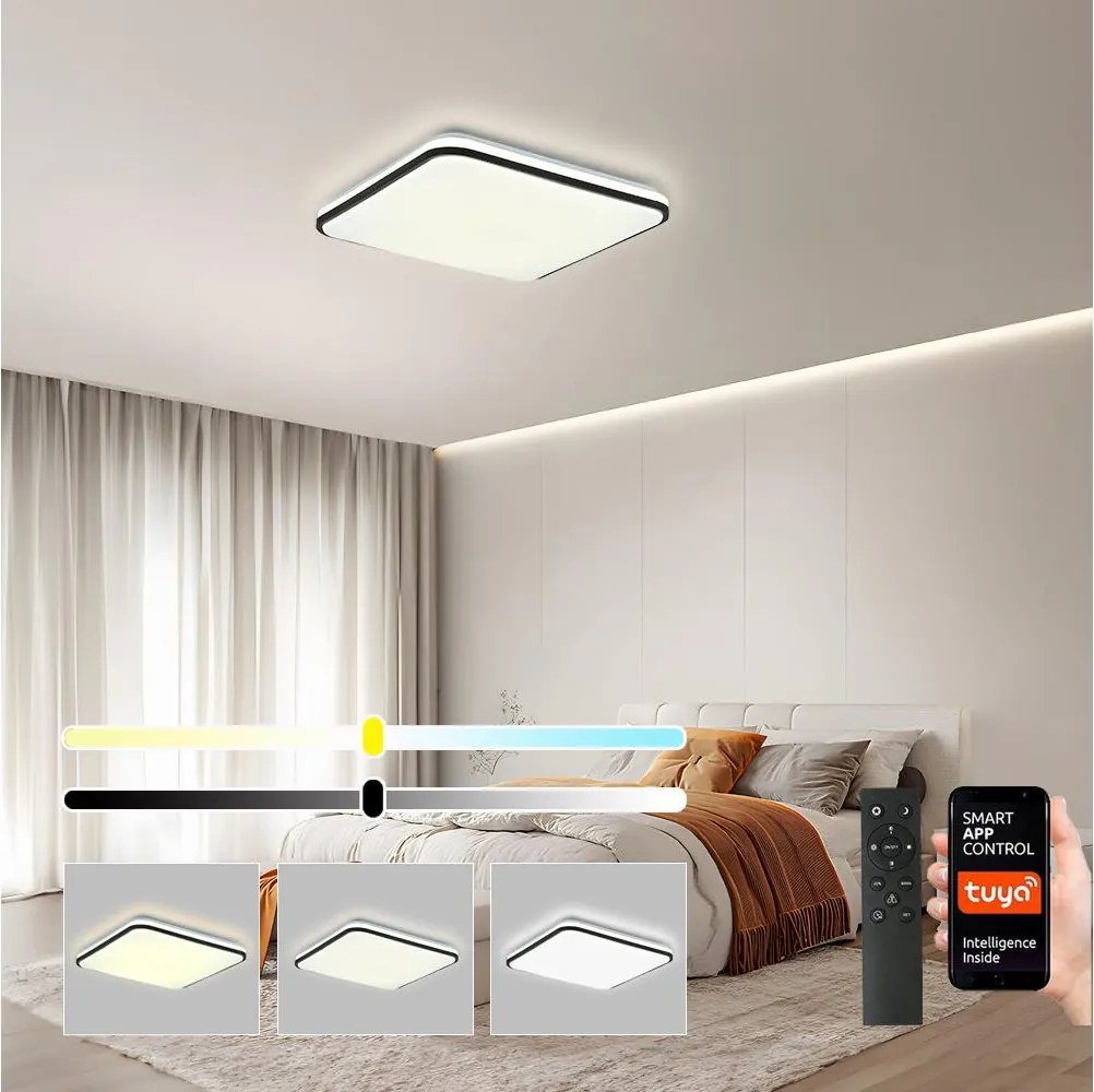 Brilagi - Plafoniera dimmerabile a LED SMART LED/24W/230V 43x43 cm Wi-Fi Tuya + telecomando