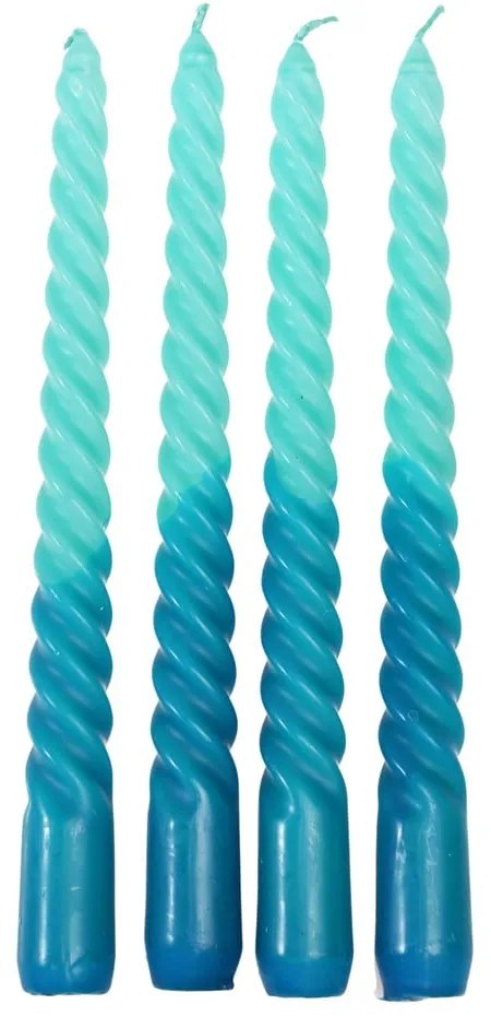 Candele in set da 4 pezzi tempo di combustione 3 h Dip Dye - Rex London