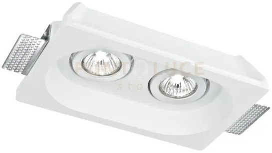 Faretto da incasso in gesso verniciabile morgana orientabile bianco...