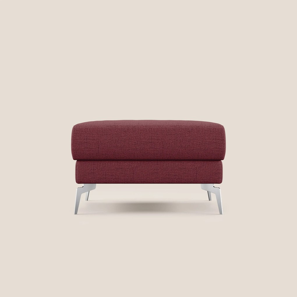 Star Pouf con piedini alti in tessuto impermeabile fiammato T03 rosso