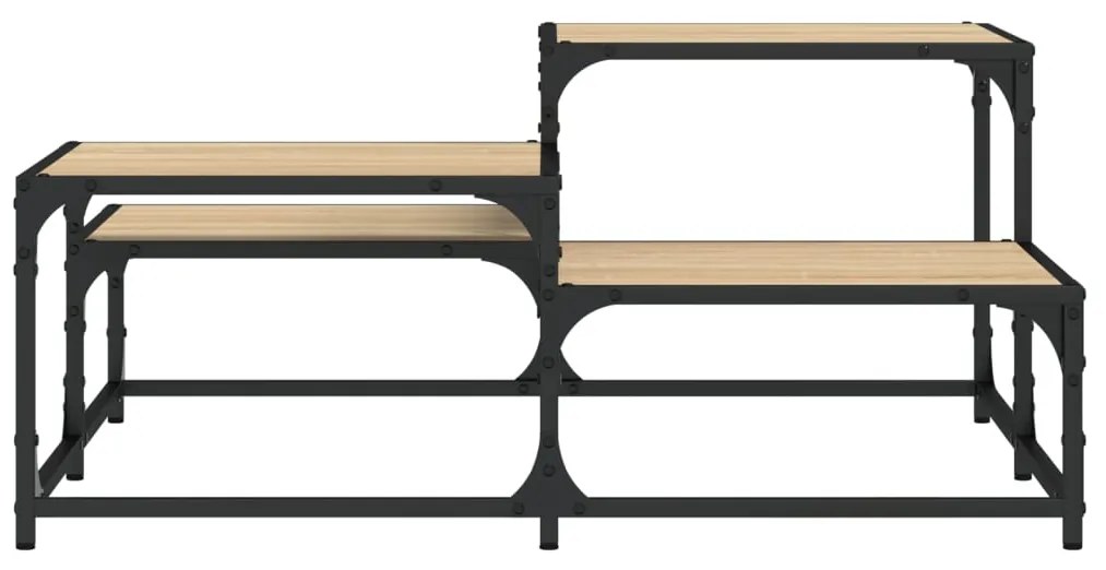 Tavolino salotto rovere sonoma 87,5x87,5x40cm legno multistrato
