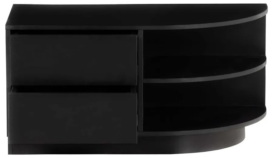 Tavolo TV modulare nero in legno di pino 78x40 cm Finca - WOOOD