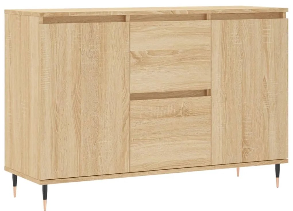 Credenza rovere sonoma 104x35x70 cm in legno multistrato