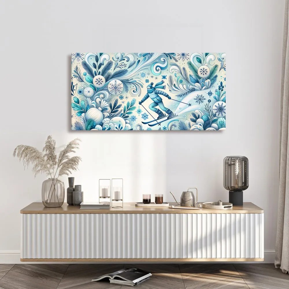 Quadro su tela – Paesaggio invernale blu
