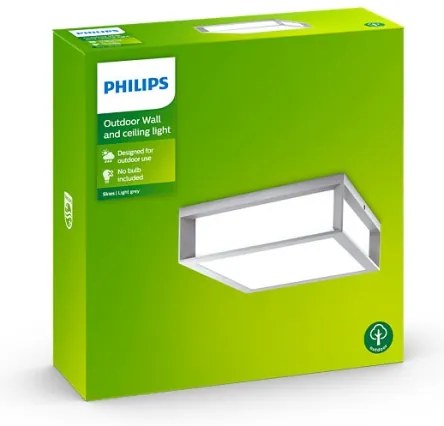 Philips - Plafoniera da esterno SKIES 2xE27/14W/230V IP44 grigio