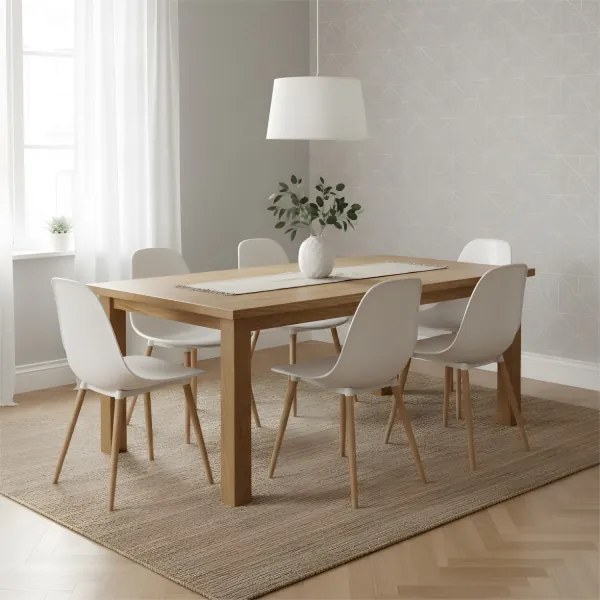 Lampadario su cavo AIDA 1xE27/60W/230V Ø 35 cm rovere/bianco