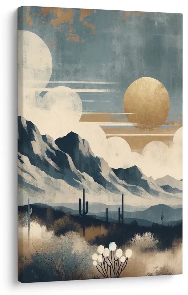 Quadro su tela – Deserto sotto sole dorato