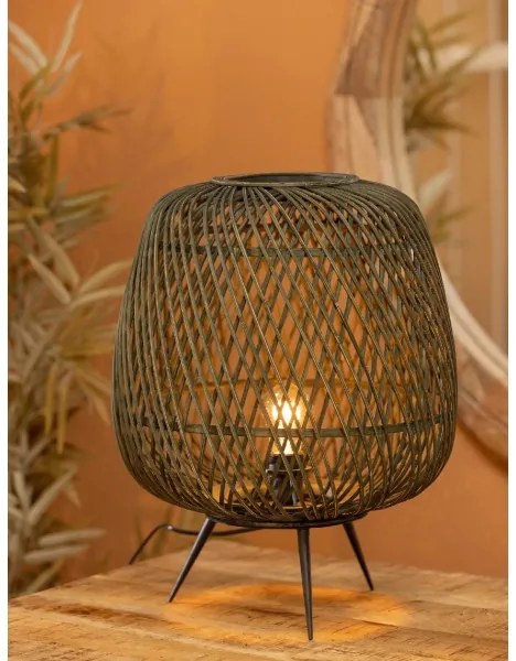 Lampada da tavolo MOZA 1xE27/60W/230V bambù verde