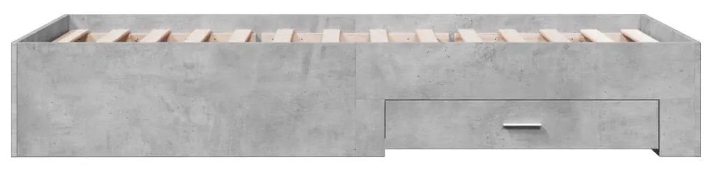 Giroletto cassetti grigio cemento 90x200 cm legno multistrato