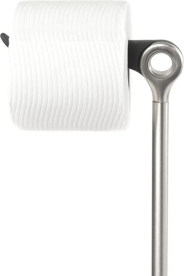 Porta carta igienica in acciaio, argento lucido Tucan - Umbra