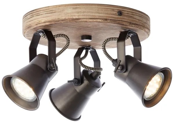 Brilliant - Faretto SEED 3xGU10/5W/230V nero/marrone