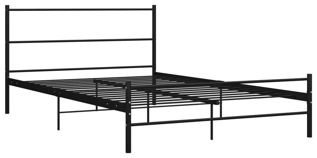 Giroletto nero in metallo 160x200 cm
