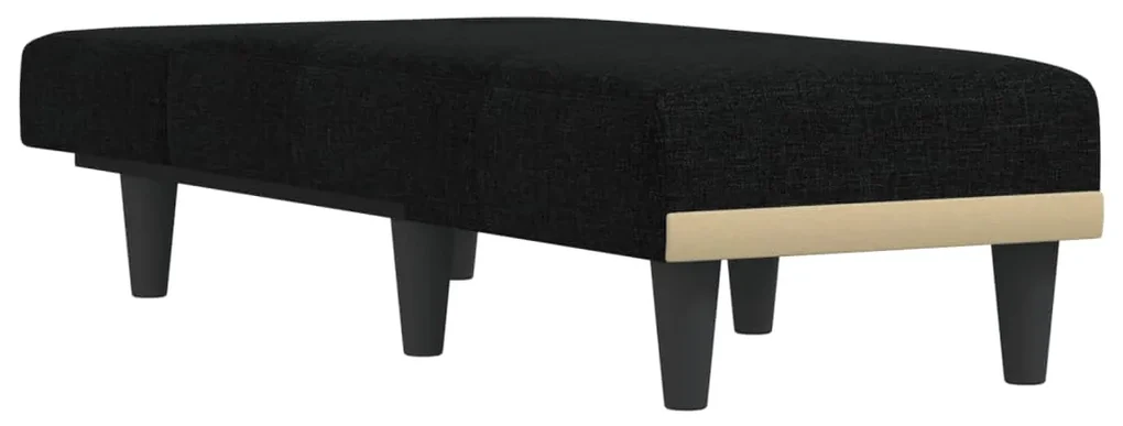 Chaise longue in tessuto nero