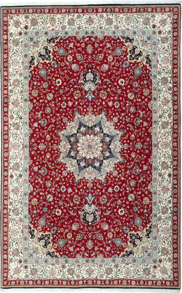 Tabriz Tappeto persiano 200x310 Rosso (Iran) Annodato A Mano