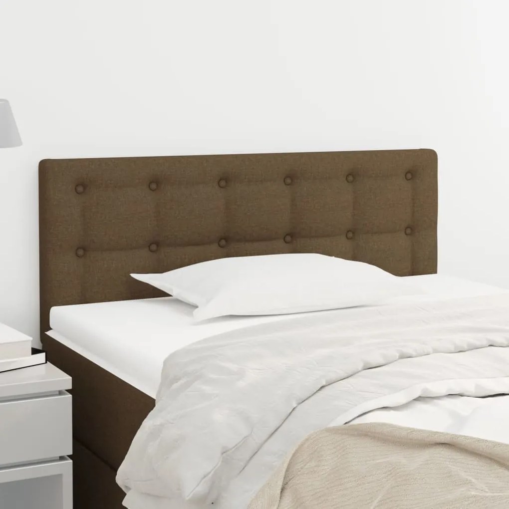 Testiera Marrone Scuro 90x5x78/88 Cm İn Tessuto /