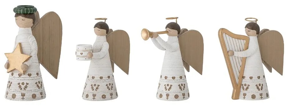 Candelieri in poliresina con motivo natalizio in set di 4 pezzi Abba - Bloomingville