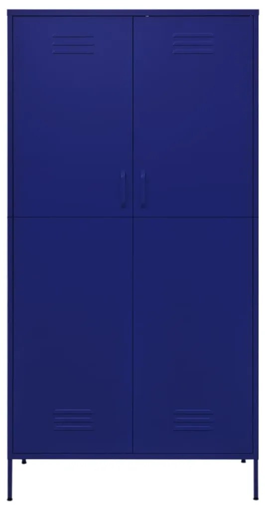 Armadio blu marino 90x50x180 cm in acciaio