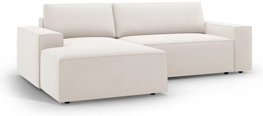 Divano letto angolare beige (angolo sinistro) Jodie - Micadoni Home