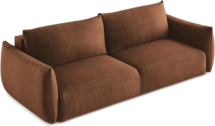 Divano color terracotta allungabile 230 cm Leila – Makamii