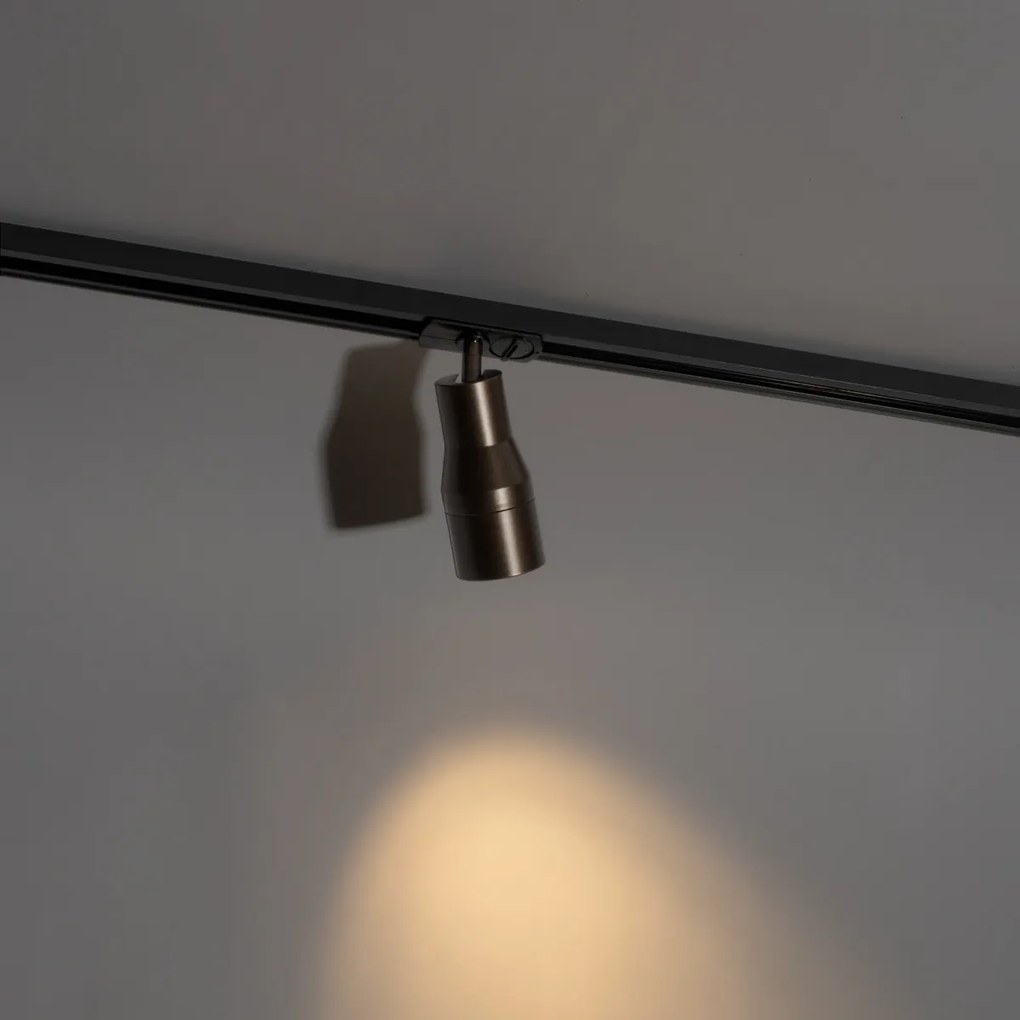 Faretto moderno bronzo scuro per sistema binario monofase - Iconic Kohua