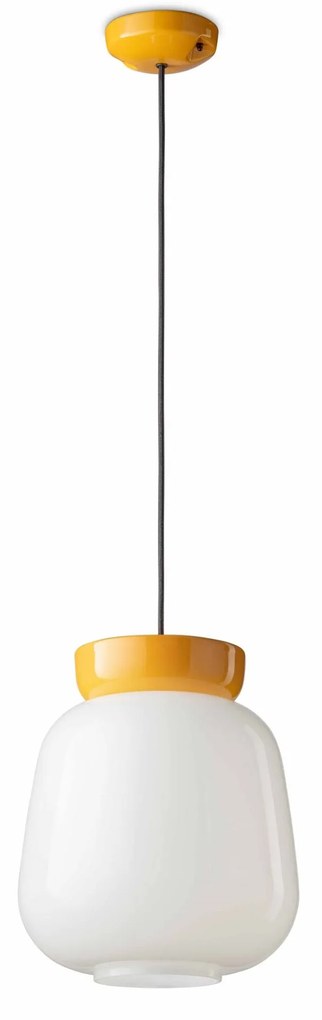 Ferroluce Decò  Corcovado  1-light pendant lamp C2742 Giallo/bianco