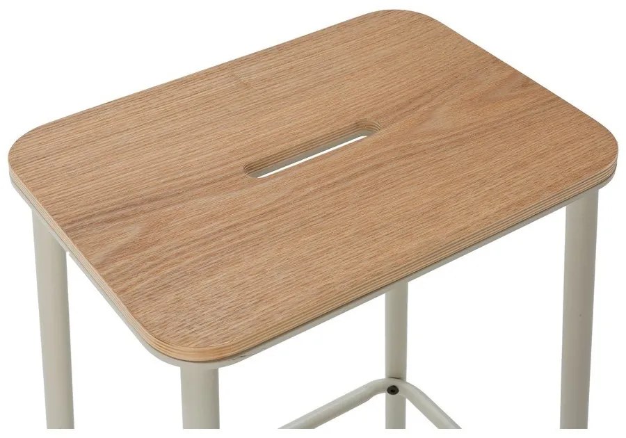 Set di sedie da bar color crema 2 pz (altezza della seduta 65 cm) Abba – Marckeric