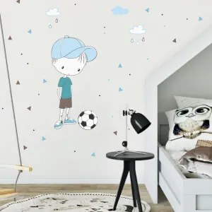 INSPIO Bambino con la palla - adesivo murale