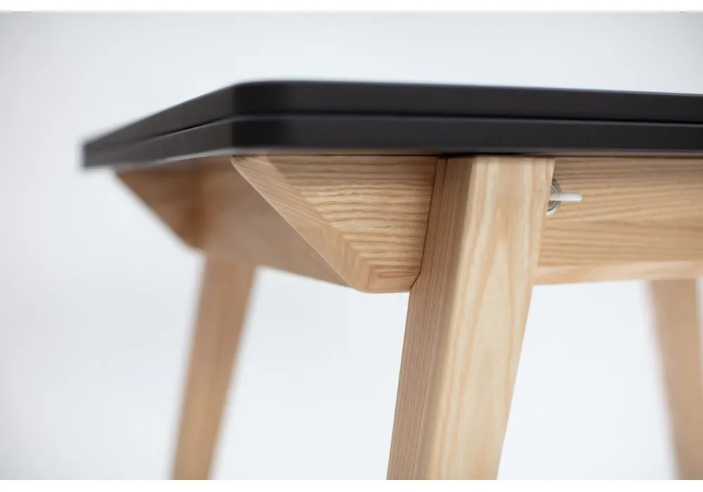 Tavolo da pranzo con piano nero allungabile con estensione 65x90 cm Envelope – Ragaba