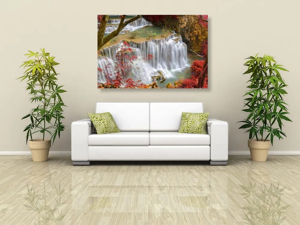 Stampa su tela – Cascata nella foresta