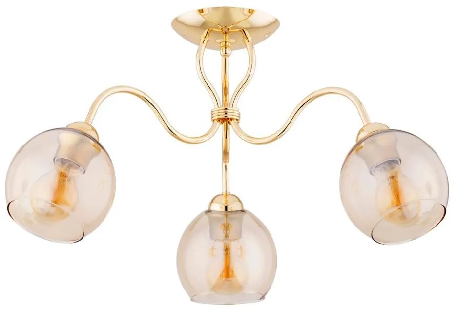 Lampadario a plafone ARIEL 3xE27/15W/230V oro