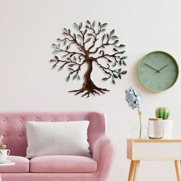 Decorazione da muro 60x60 cm albero metallo