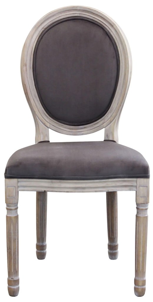 OVAL BACK - sedia vintage in velluto