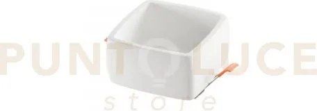 Incasso goblet bianco quadrato 1 luce attacco gu10 9,3x9,3x6,5cm in...