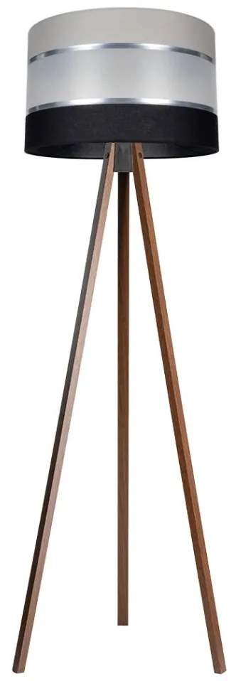 Lampada con piedistallo CORAL 1xE27/60W/230V marrone/nero/grigio/cromo