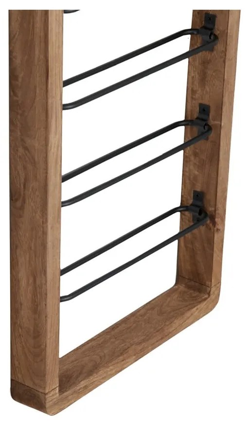 Portabottiglie da parete marrone per 6 bottiglie di vino Sorrento - Light &amp; Living