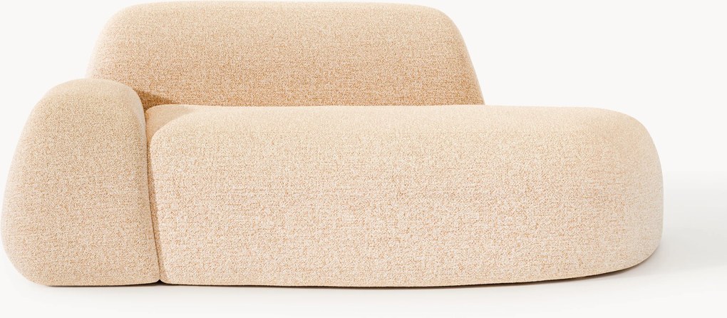 Divano 2 posti in bouclé con chaise longue Wolke