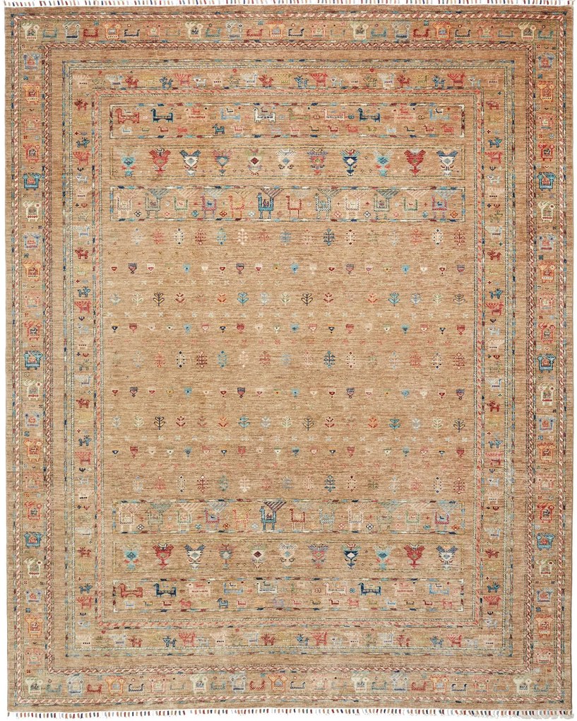 Samarkand Tappeto 250 x 300 Verde (Pakistan) Annodato A Mano
