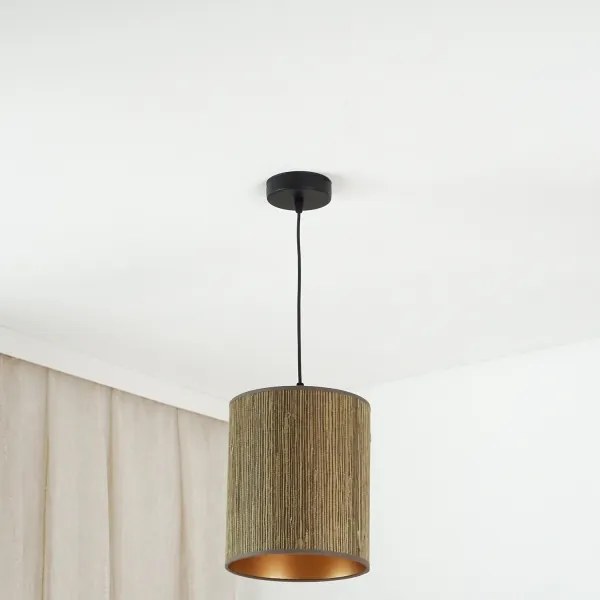 Brilagi - Lampadario a cavo BOSTON ROLLER 1xE27/15W/230V Ø 21 cm marrone/oro