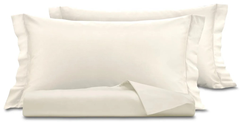 Parure copripiumino matrimoniale raso panna SmartDecoHome