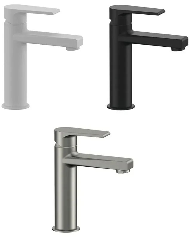 Miscelatore lavabo medio nero opaco Mariani serie Artic scarico incluso