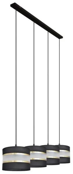 Lampadario a sospensione con filo HELEN 4xE27/15W/230V nero/oro