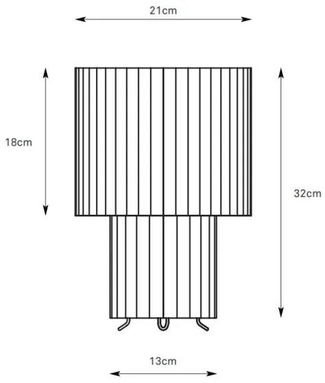 Markslöjd 108896 - Lampada da tavolo CATIS 1xE27/60W/230V 32 cm grigia