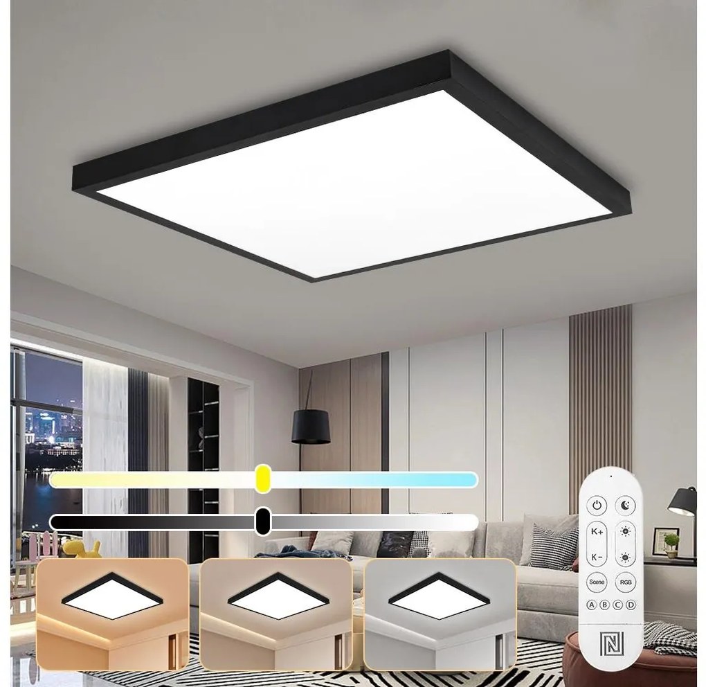 Immax NEO 07279L -Lampada LED dimmerabile da bagno FRAME 50W/230V IP44 Wi-Fi Tuya+RC