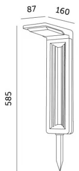 Lampada solare LED LED/0,2W/3,7V 6500K IP44 2200 mAh